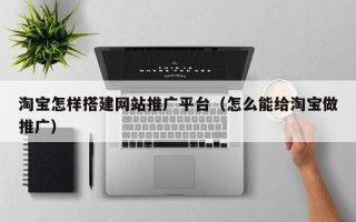长治淘宝怎样搭建网站推广平台（怎么能给淘宝做推广）